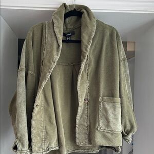 Forever 21 Oversized Slub Knit Jacket